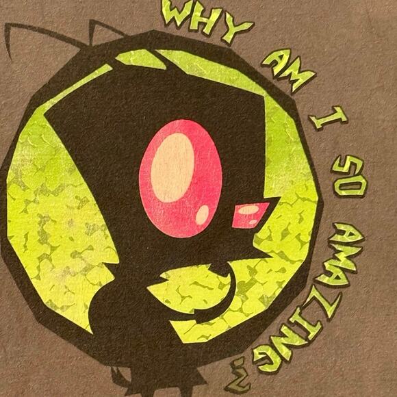 Vintage Y2K Invader Zim Why Am I So Amazing 2004 TV Cartoon Promo Shirt XXL - Picture 2 of 4